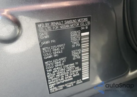2016 Nissan Rogue S z USA, uszkodzony, nr VIN KNMAT2MT1GP682688